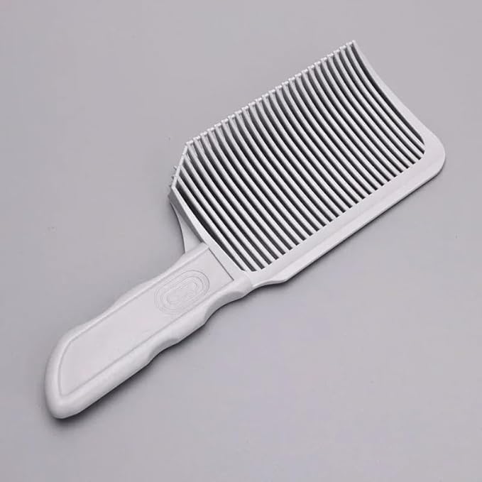 Blend Fend Fade Comb – Haircut Fade Comb Tool with Heat Resistant Handle, Flat Tooth Barber for Gradient Cuts, Hair Cutting (White)