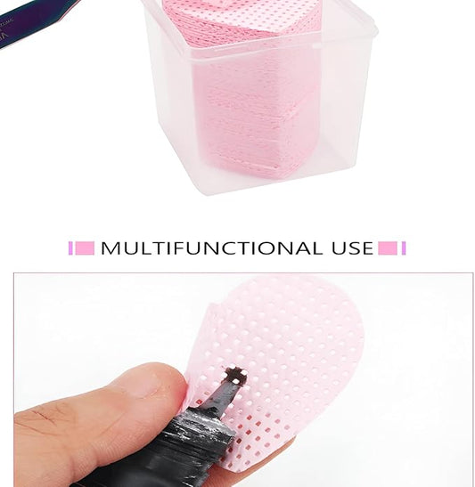 Heart Shaped Makeup Remover Pads – 200 Pcs Soft Lint-Free Cotton Cleansing Wipes with Storage Box, Pink Reusable Cosmetic Face Sponge Pads for Skincare Toner Application, Eyelash & Makeup Removal